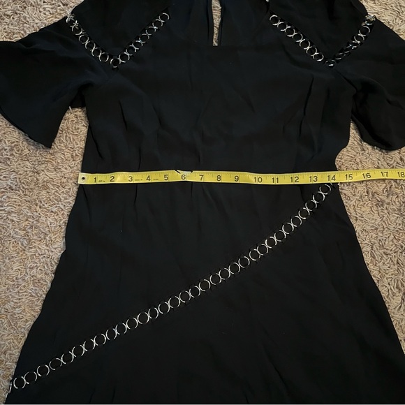 A.L.C. Mitchell Chain Link Ring Dress in Black Sz 2 Cut Out Like New LBD - Picture 13 of 14